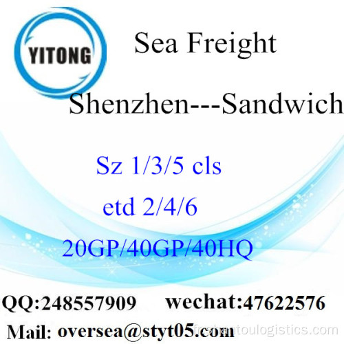 Shenzhen Port Sea Freight Shipping To Sandwich